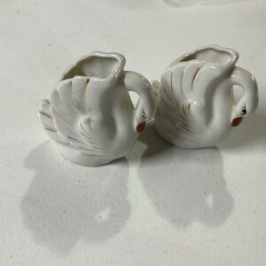 Swan bud vases made in Occupied Japan